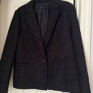 Textured Black Tweed Blazer, size 18
